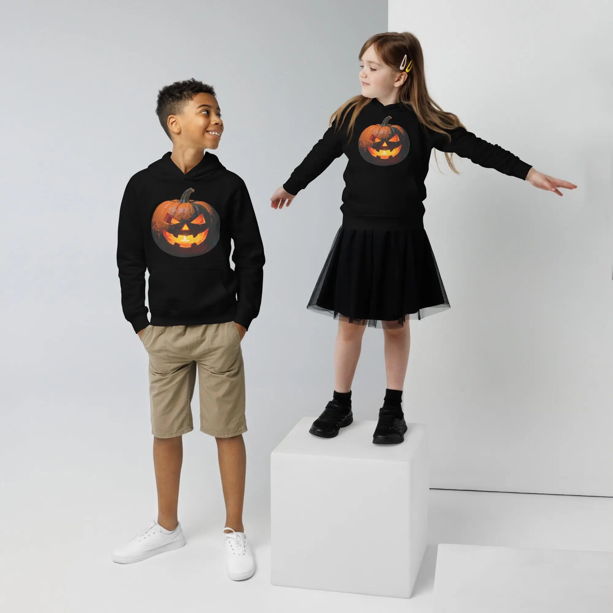 Eco-friendly pumpkin hoodie for children