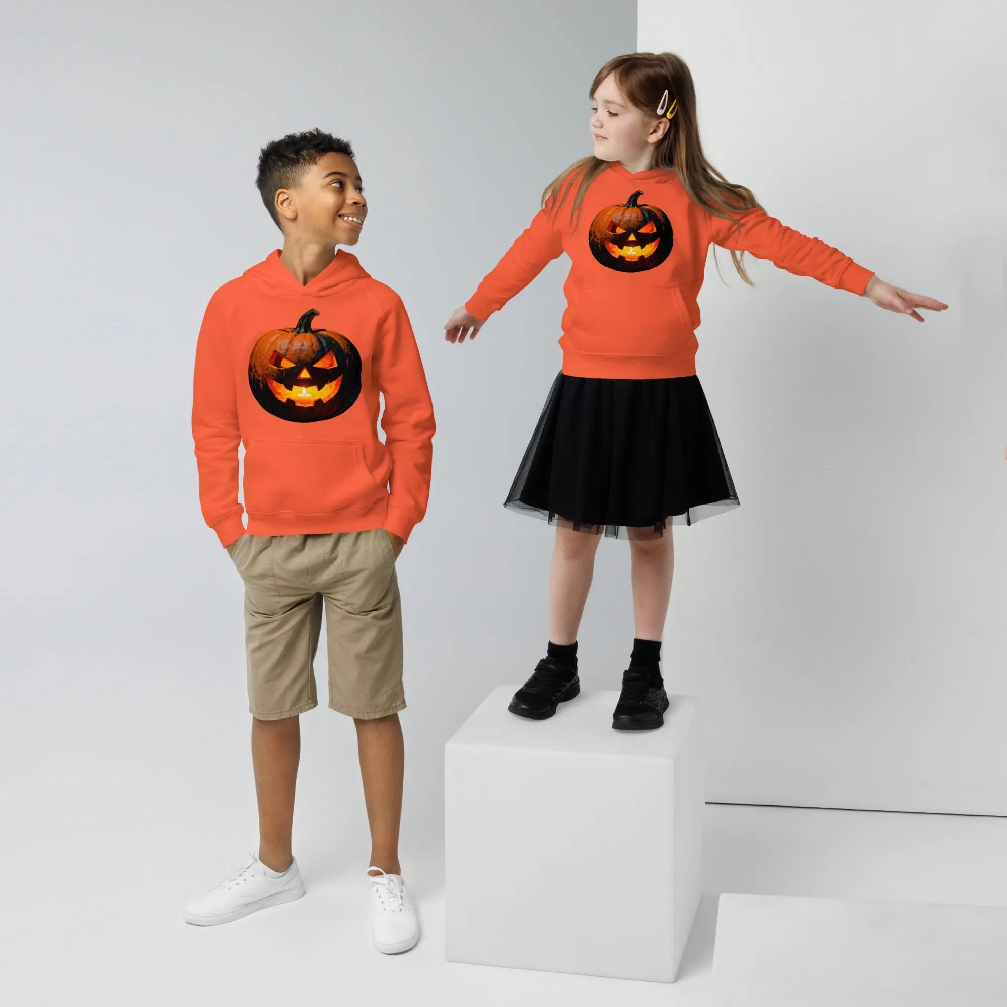 Eco-friendly pumpkin hoodie for kids - On My Road